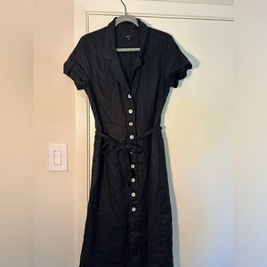 Linen Button Front Dress